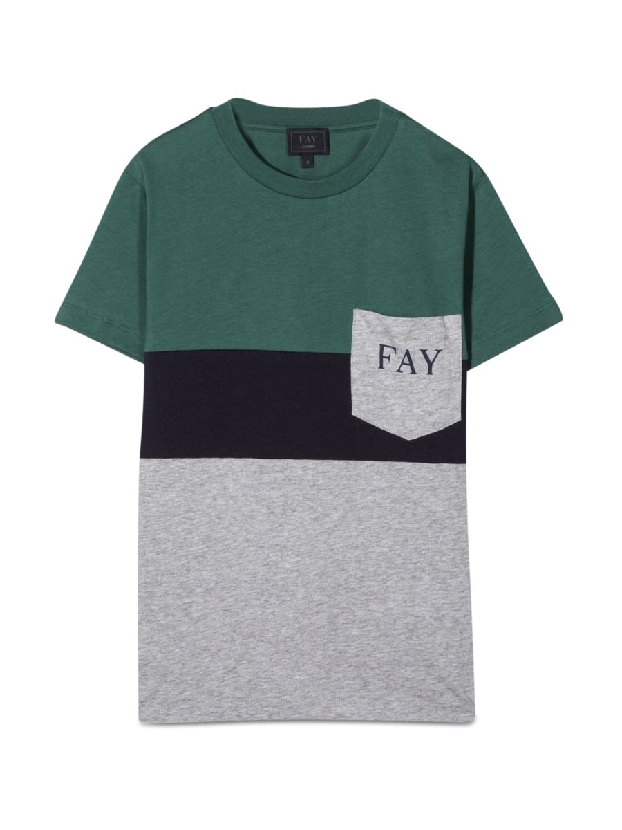 Fay Cotton T-Shirt — Multicolor by Fay