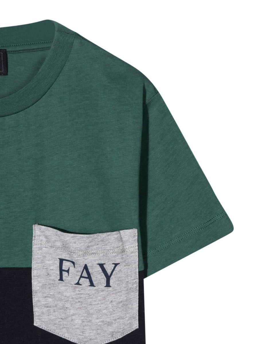 Fay Cotton T-Shirt — Multicolor, view 2