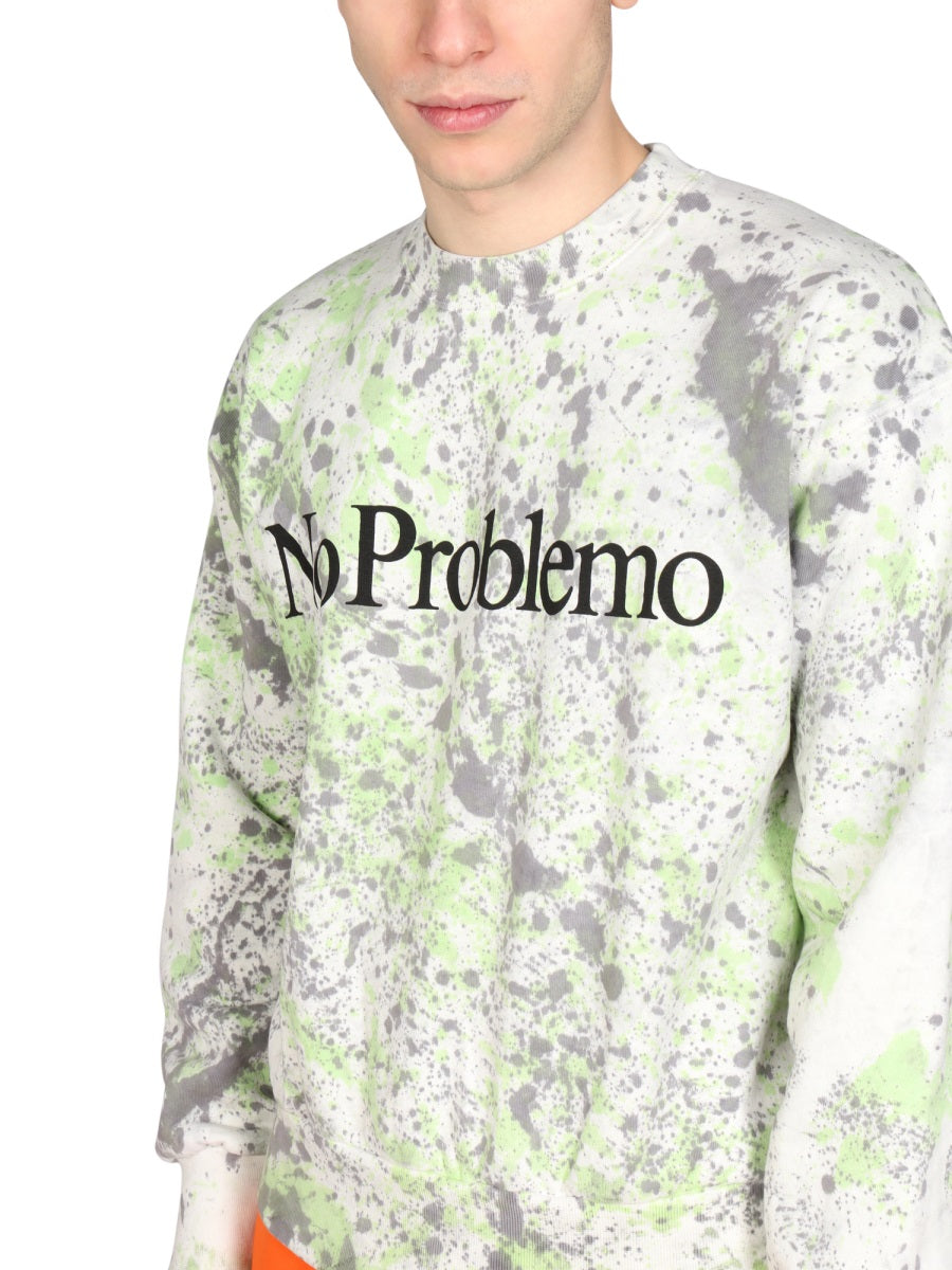Aries Printed Cotton Sweatshirt — Multicolor, view 4