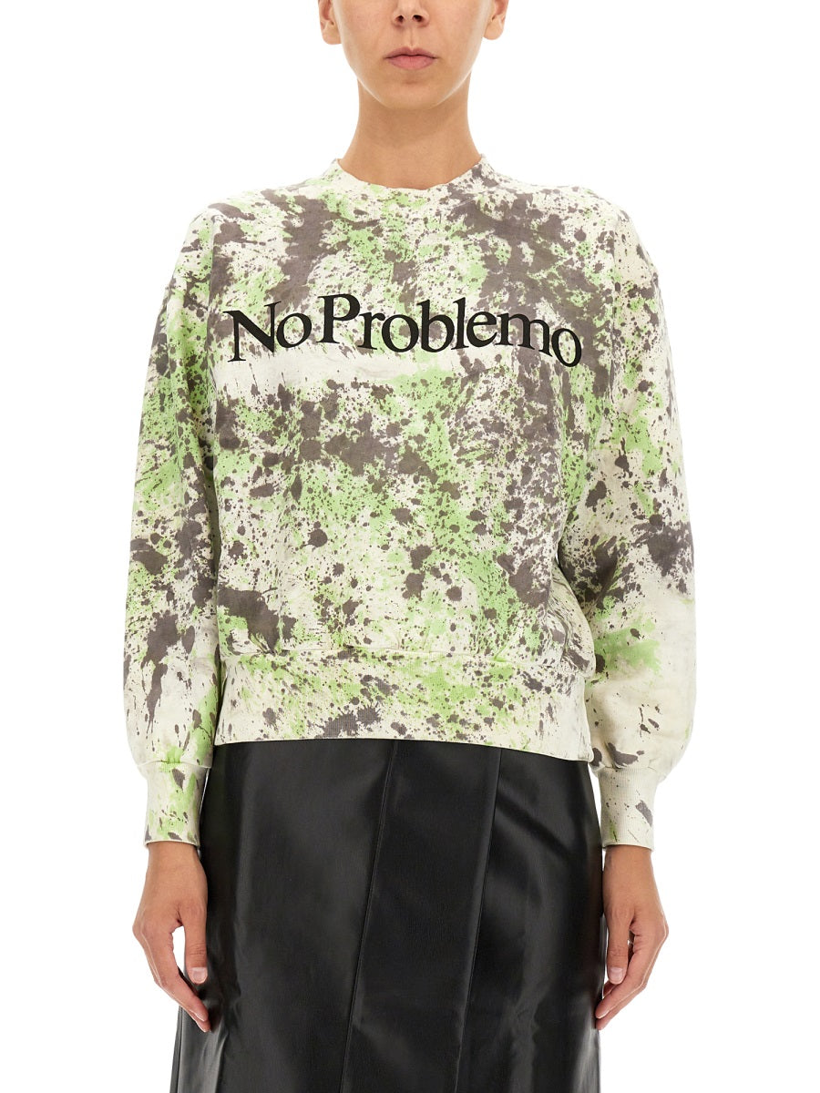 Aries Printed Cotton Sweatshirt — Multicolor, view 5