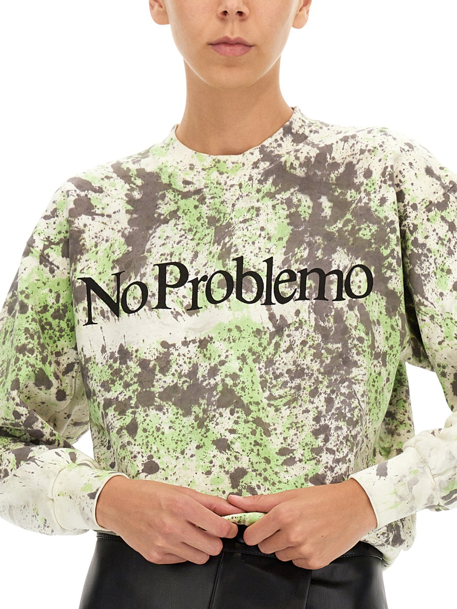 Aries Printed Cotton Sweatshirt — Multicolor, view 7