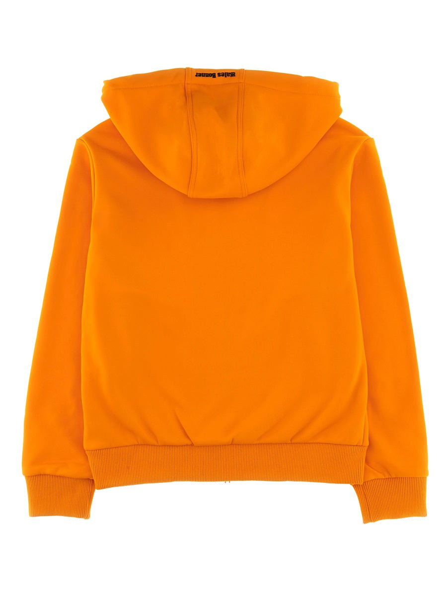 Adidas Recycled Polyester Hooded Sweatshirt — Orange, view 2