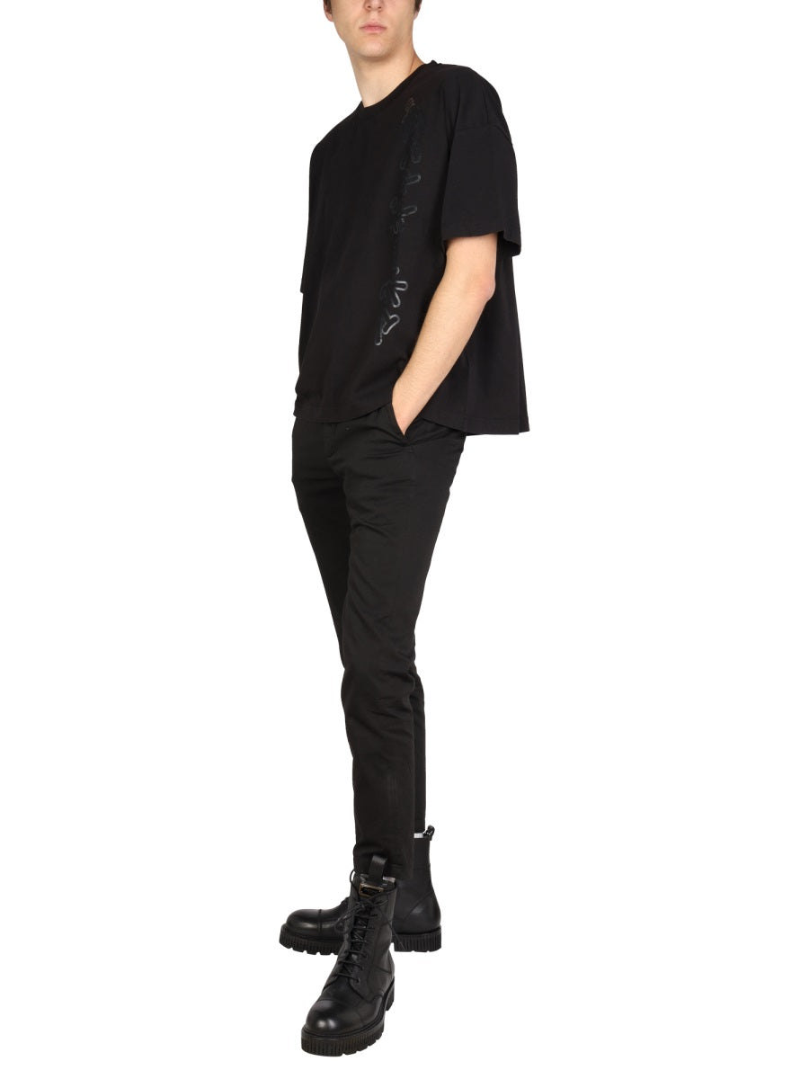 Tatras Oversized Fit Cotton T-Shirt — Black, view 3