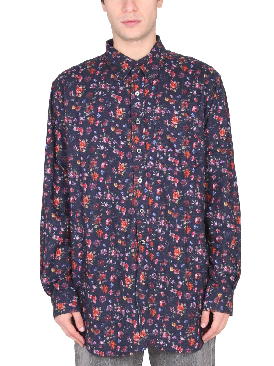 Engineered Garments Oversize Fit Cotton Shirt — Blue by Engineered Garments
