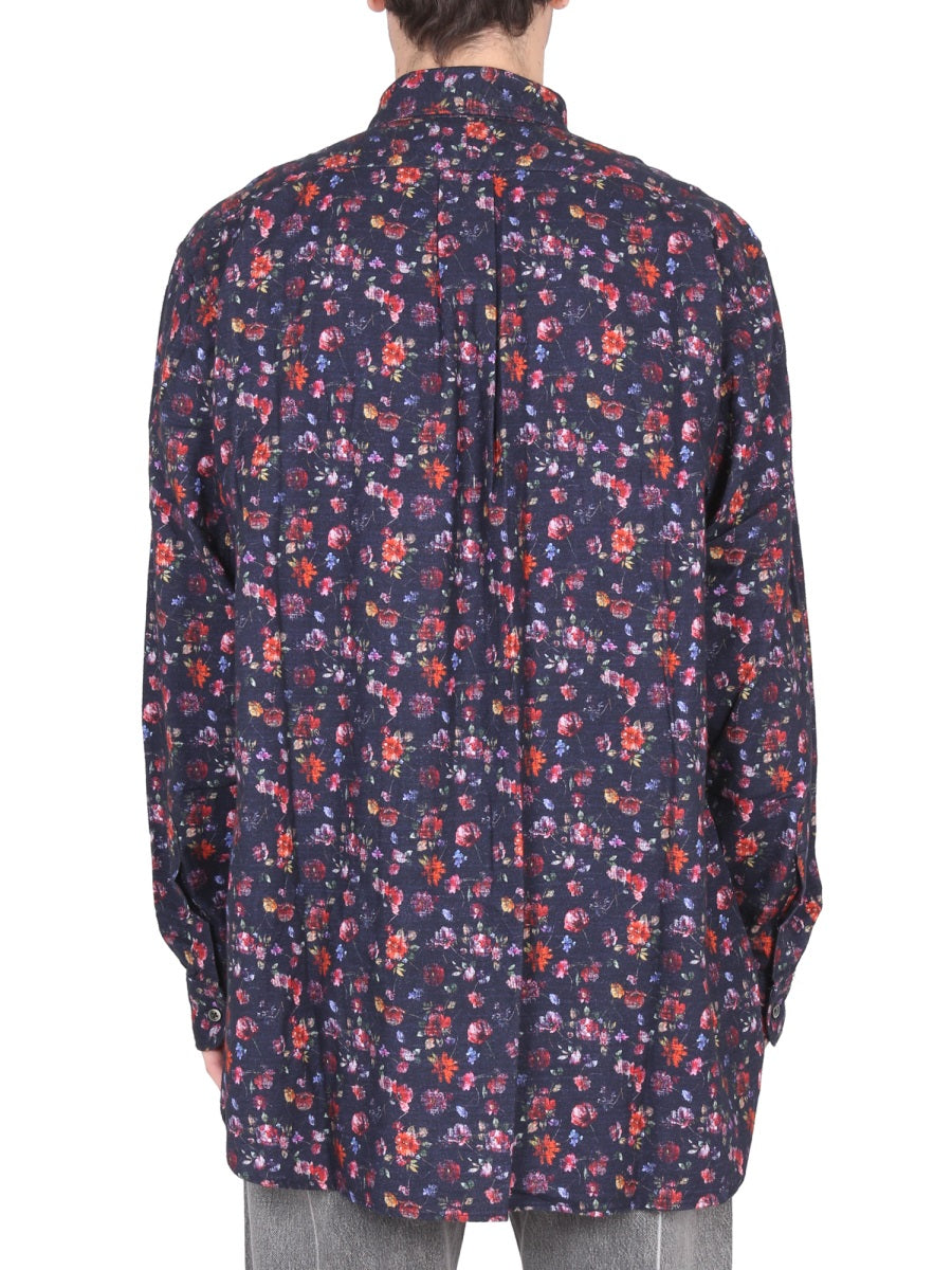 Engineered Garments Oversize Fit Cotton Shirt — Blue, view 2