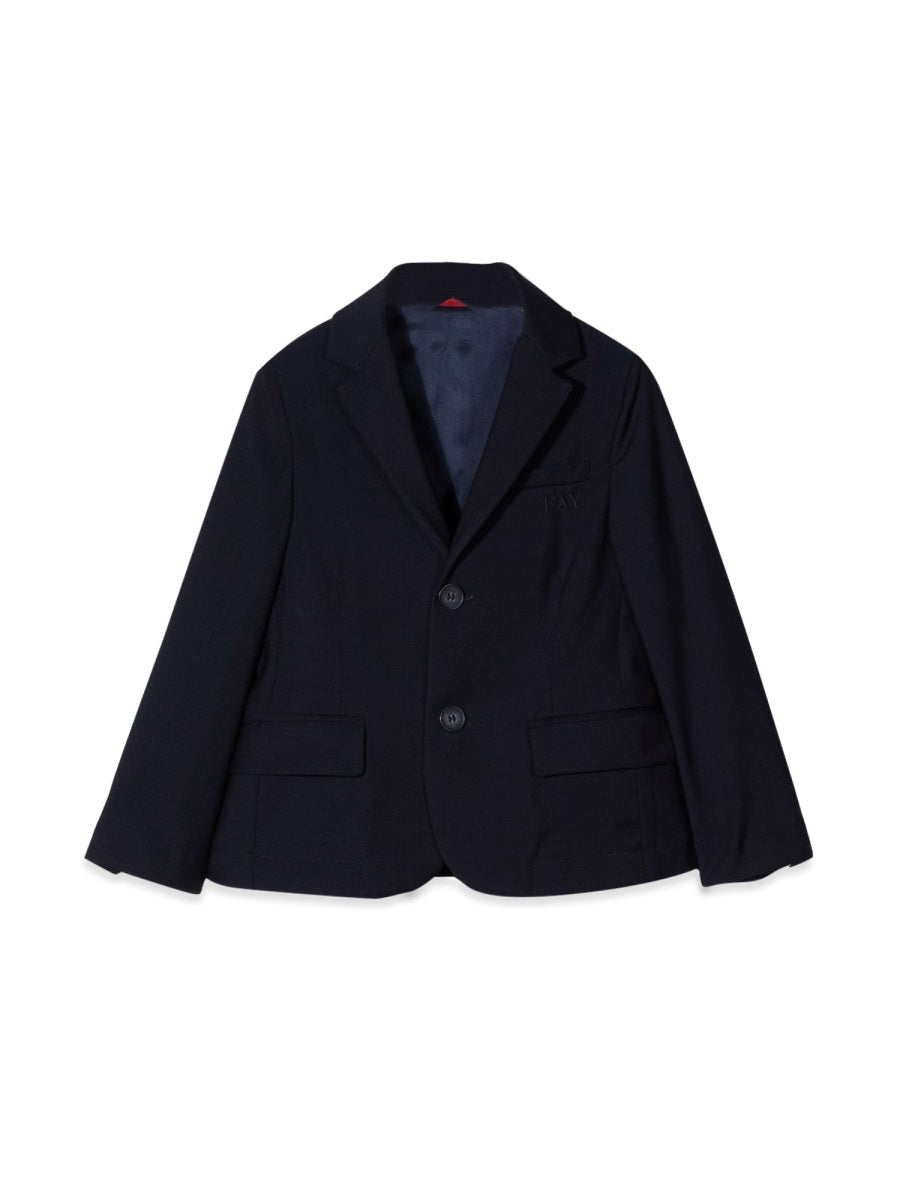 Fay Wool-Blend Jacket — Blue by Fay
