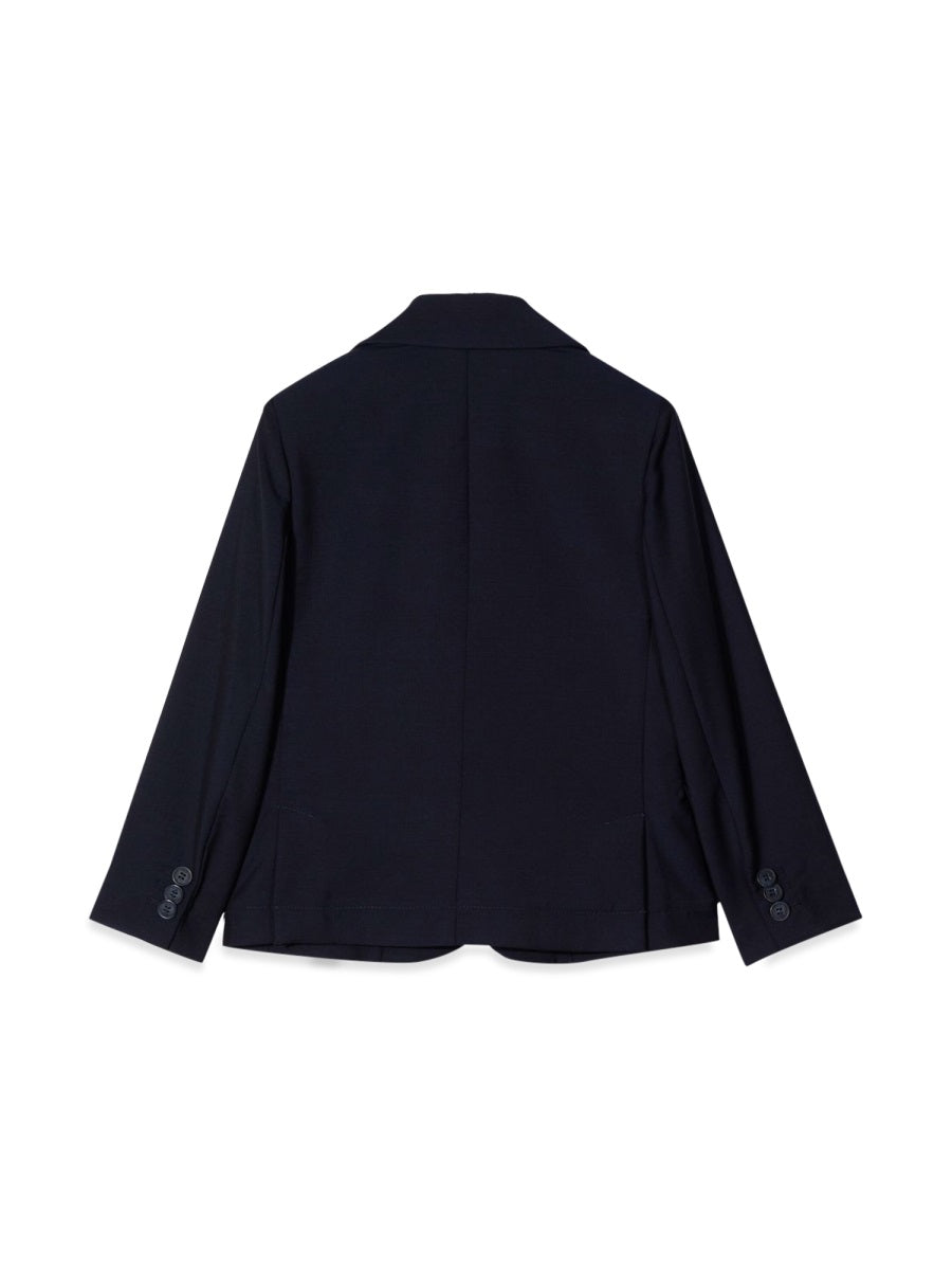 Fay Wool-Blend Jacket — Blue, view 3
