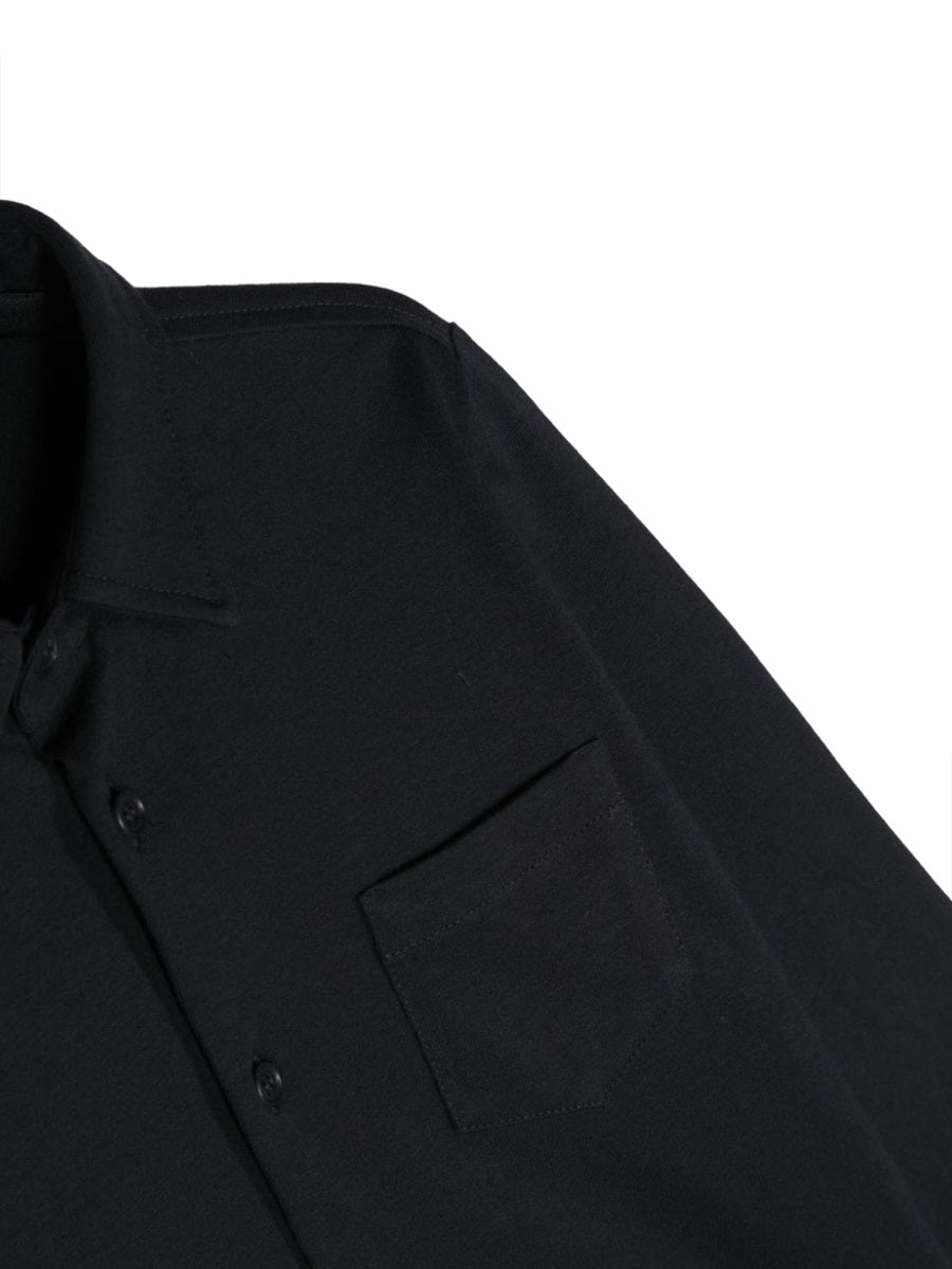Il Gufo Long-Sleeve Cotton Shirt — Blue, view 2