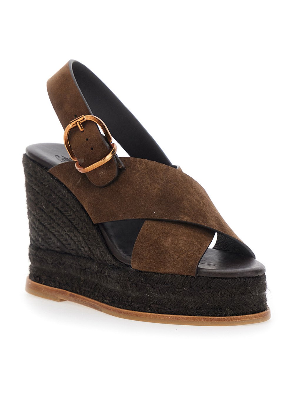CastañEr Bettina Wedge Sandal — Brown, view 2
