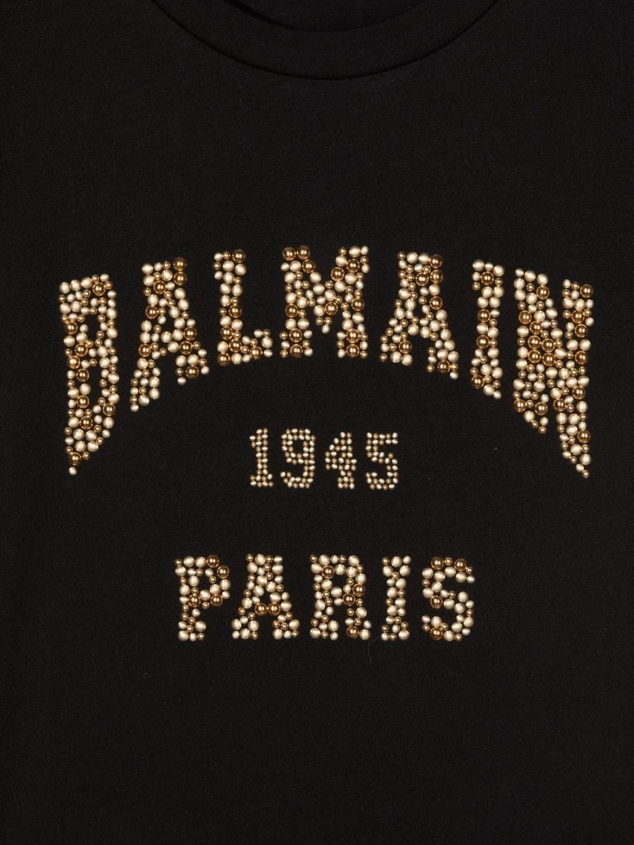 Balmain Logo-embroidered cotton T-Shirt — Black, view 2