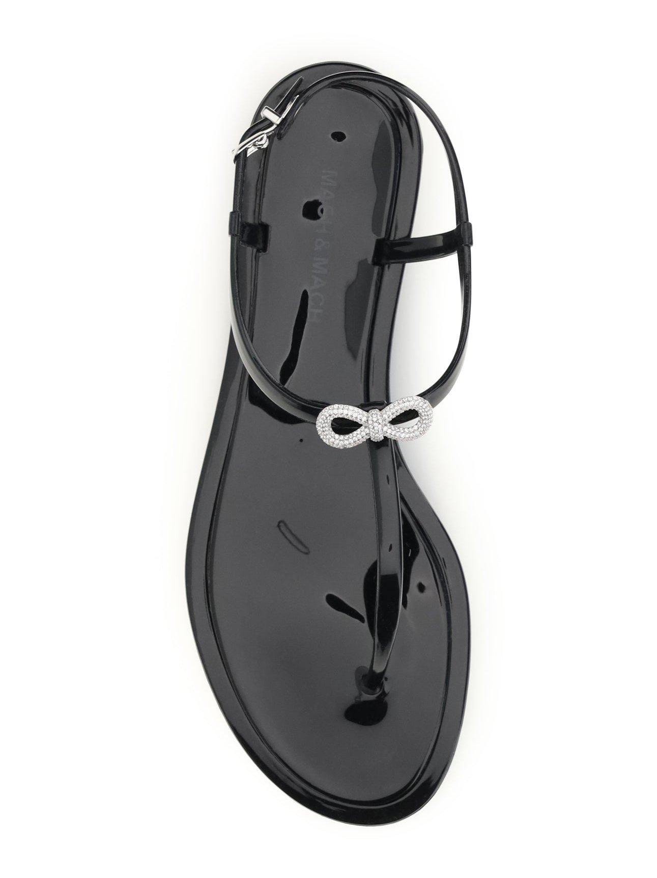 Mach & Mach Double Bow Sandal — Black by Mach & Mach