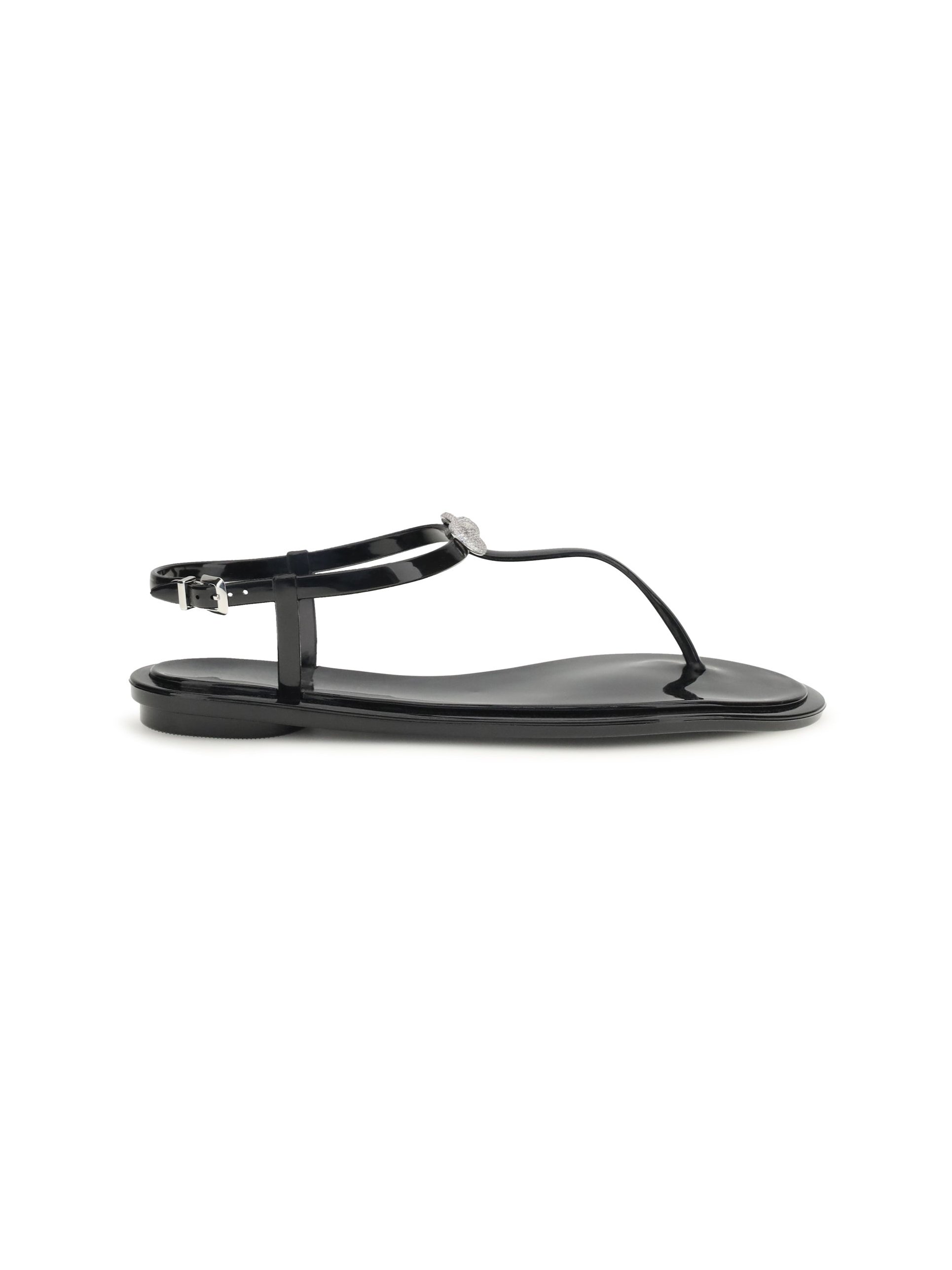 Mach & Mach Double Bow Sandal — Black, view 2