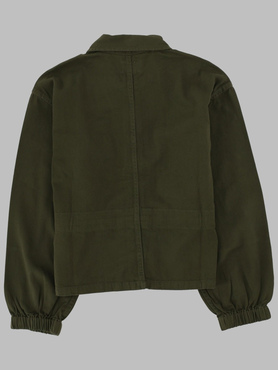 Bellerose Cotton Shirt Jacket — Green, view 2