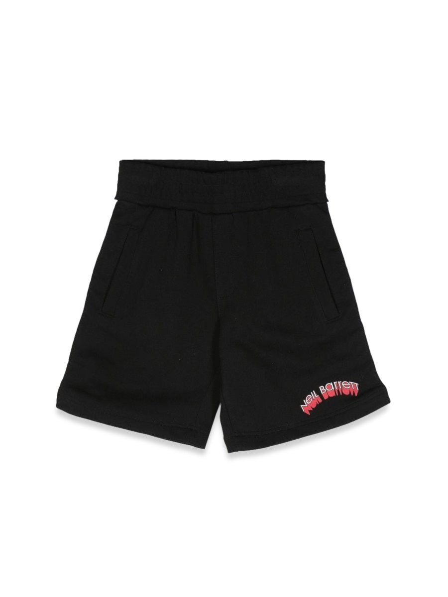 Neil Barrett 100% Cotton Bermuda Shorts — Black by Neil Barrett