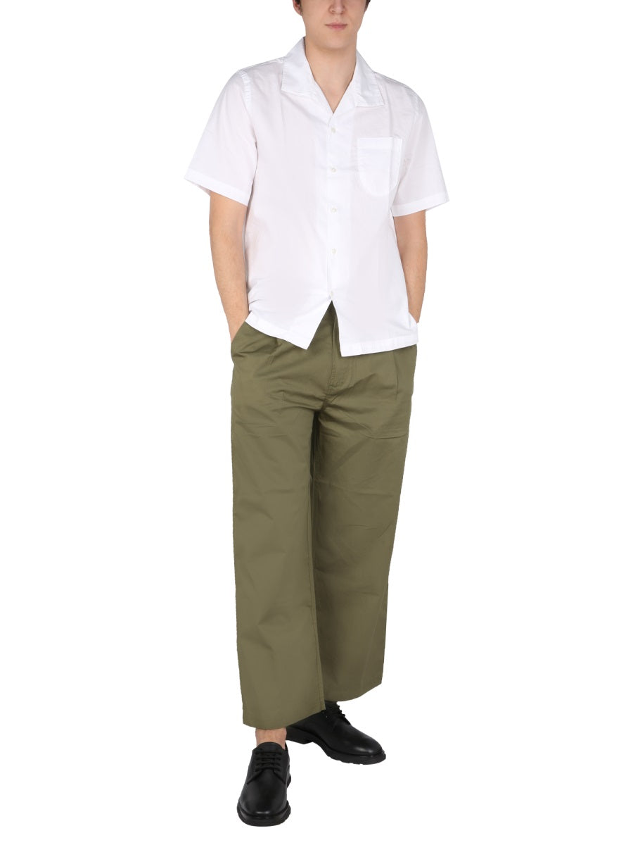 Universal Works Organic Cotton Relaxed Fit Shirt — White by Universal Works