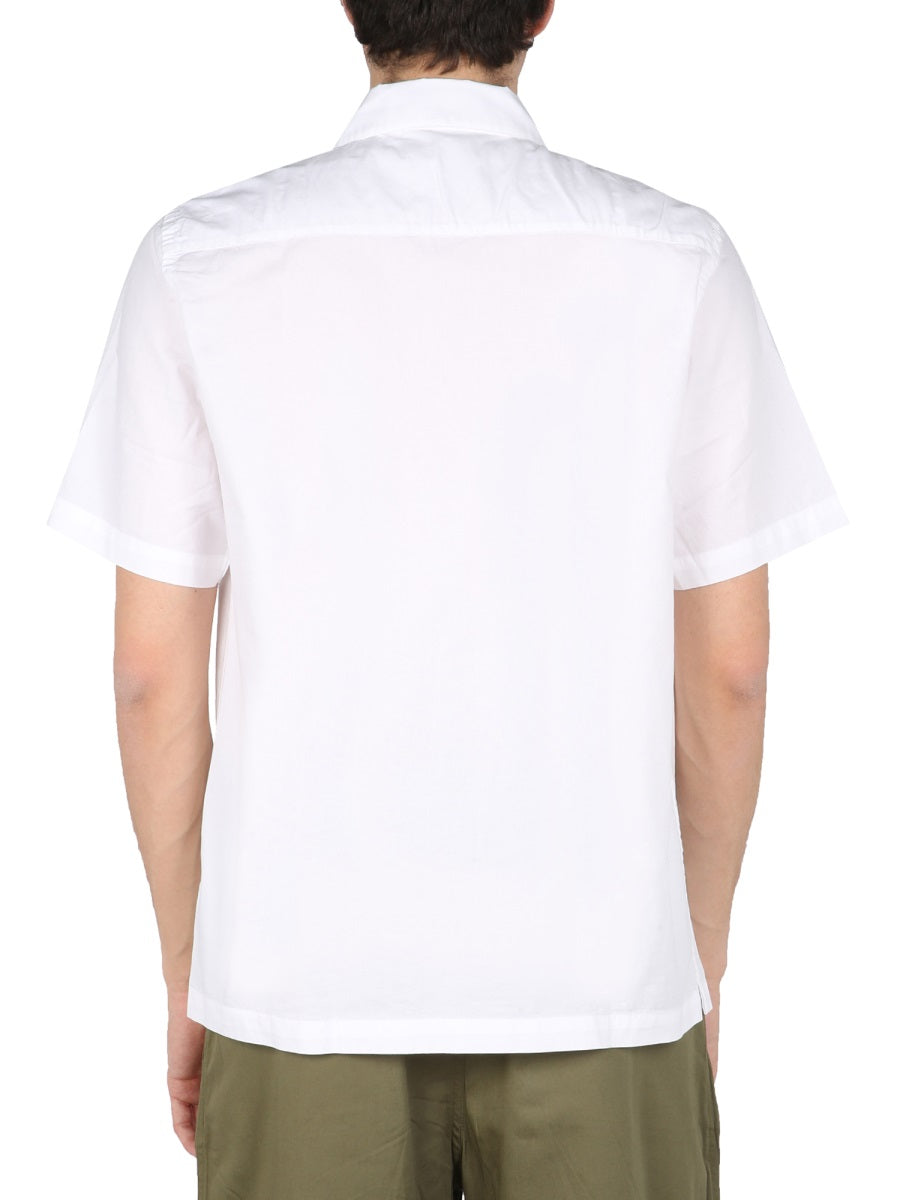 Universal Works Organic Cotton Relaxed Fit Shirt — White, view 3