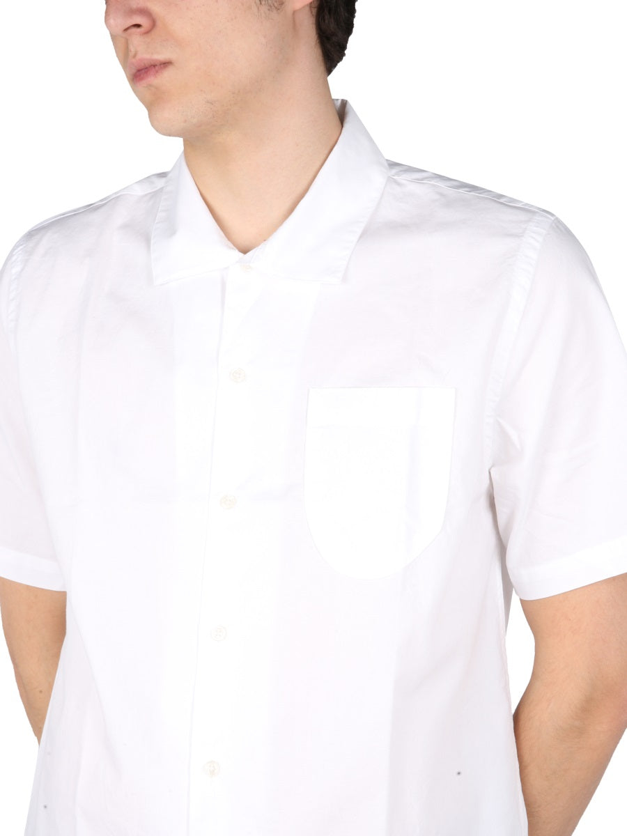 Universal Works Organic Cotton Relaxed Fit Shirt — White, view 4