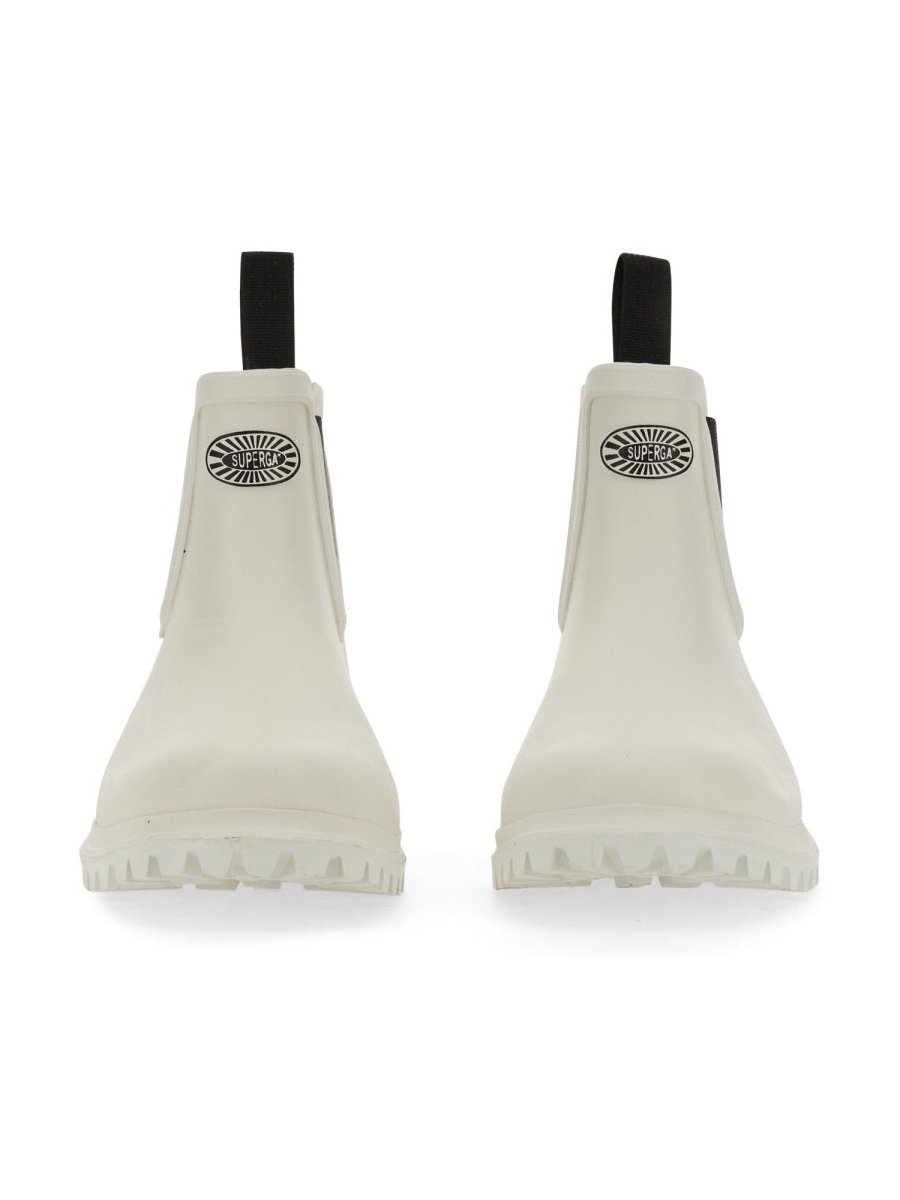 Superga Rubber Boot — White, view 3