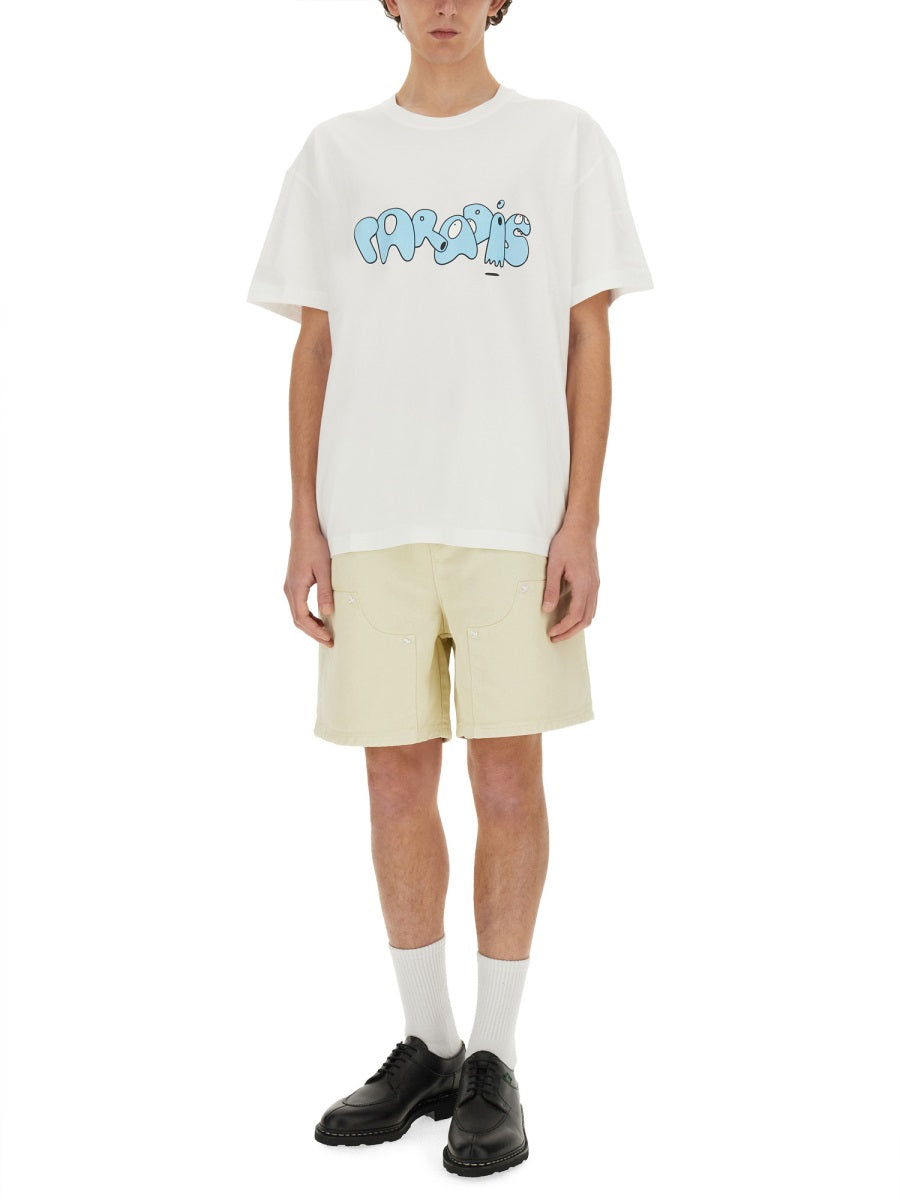 3.Paradis 100% Cotton T-Shirt — White, view 2