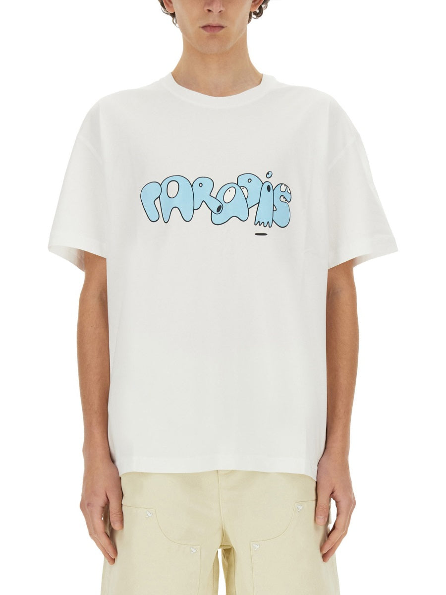 3.Paradis 100% Cotton T-Shirt — White, view 3