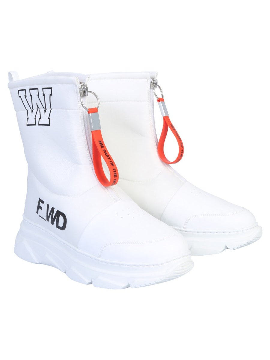 Forward Leather with Rubber Sole Boot — White by Forward
