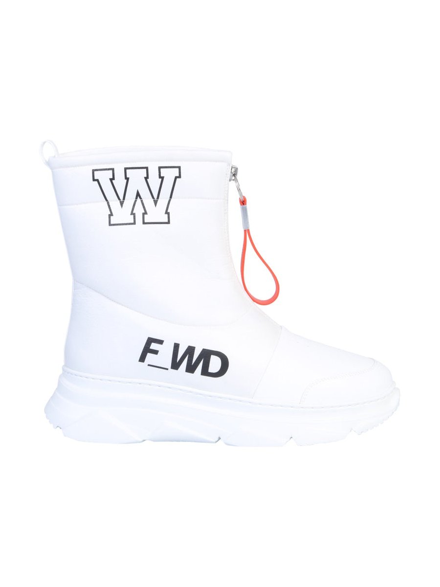 Forward Leather with Rubber Sole Boot — White, view 2