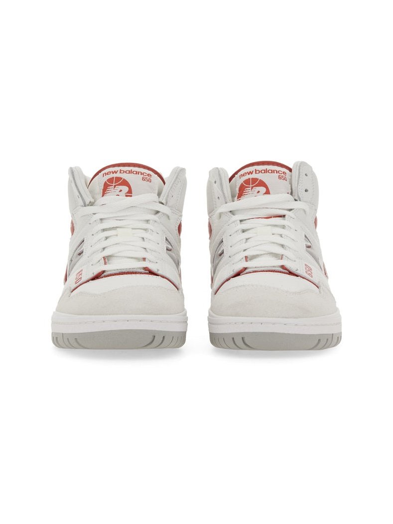 New Balance Leather Sneaker — White, view 3
