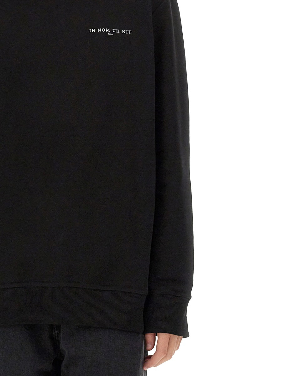Ih Nom Uh Nit Crown Mask Print Sweatshirt — Black, view 2