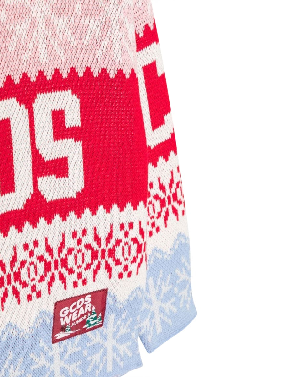 GCDS Girocoll Sweater — Red, view 2