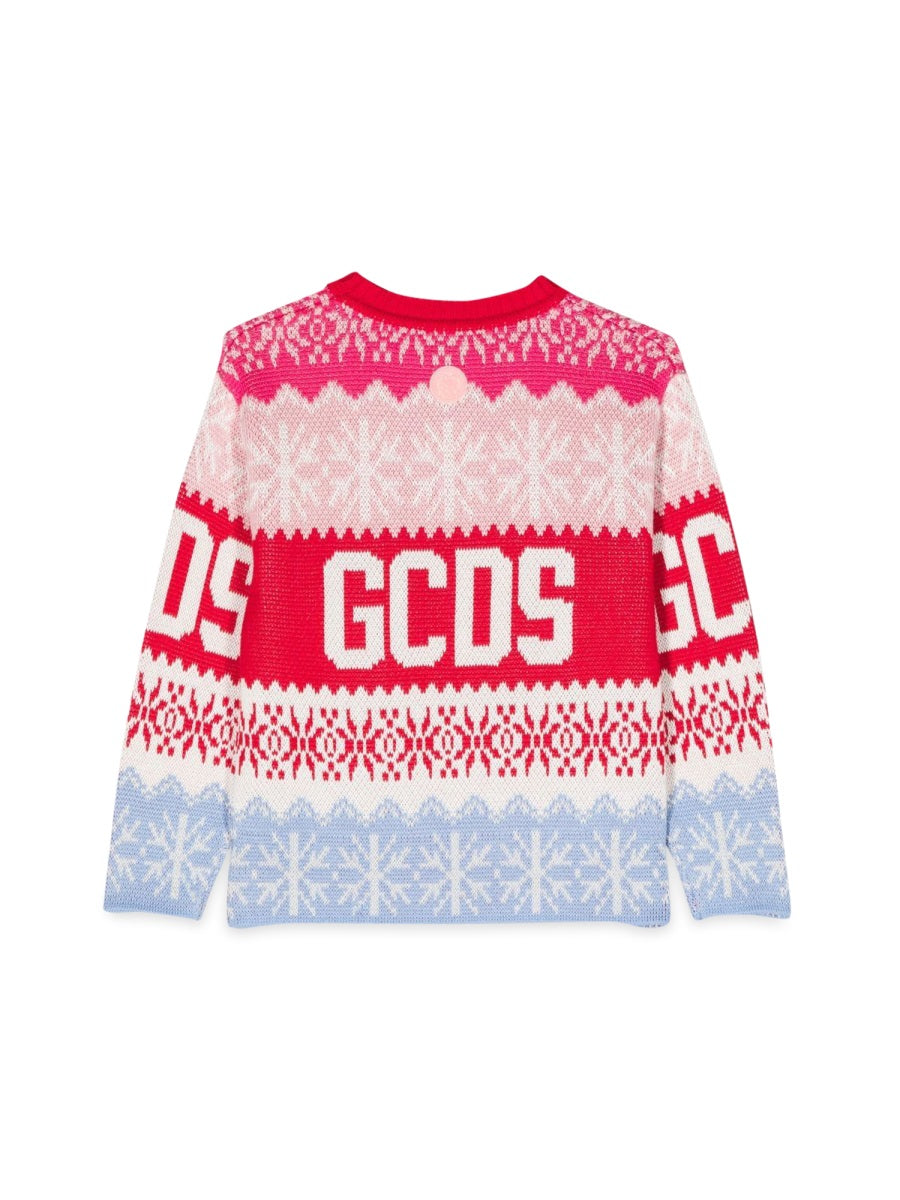 GCDS Girocoll Sweater — Red, view 3