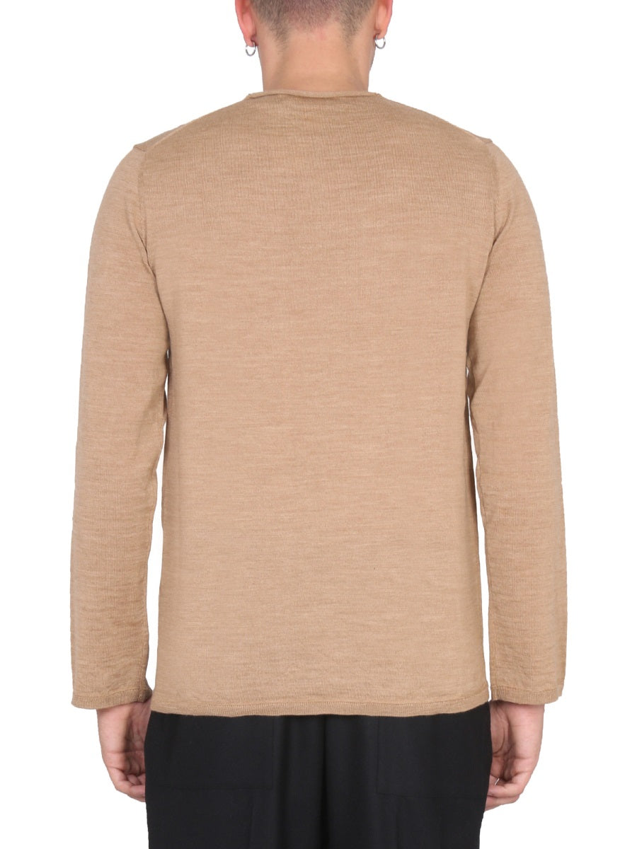 Comme Des GarçOns Shirt Wool Jersey Regular Fit Sweater — Beige, view 2