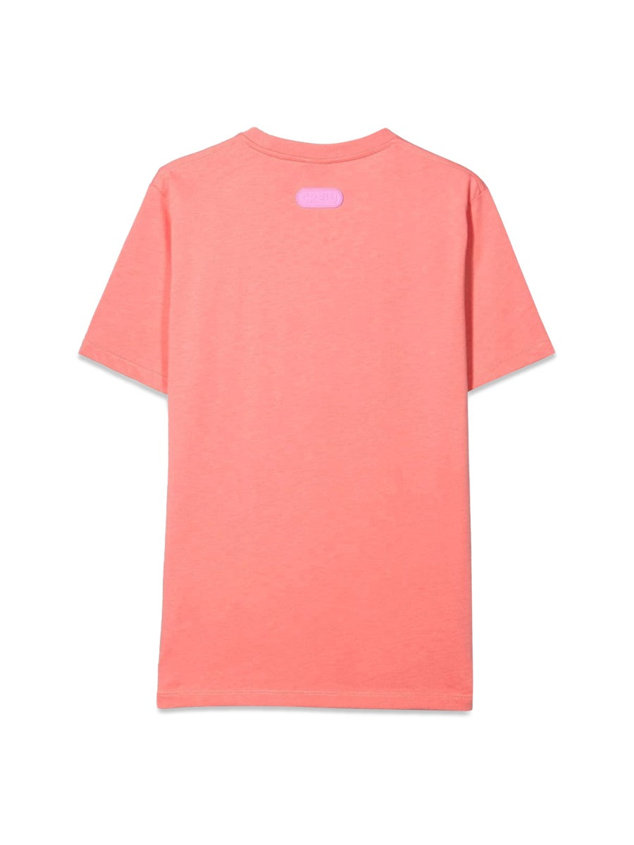 GCDS Cotton Jersey T-Shirt — Pink, view 2