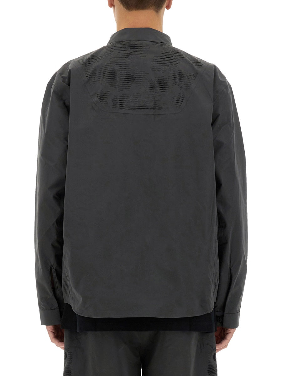 Alpha Industries Laser-Cut Polyester Shirt — Gray by Alpha Industries