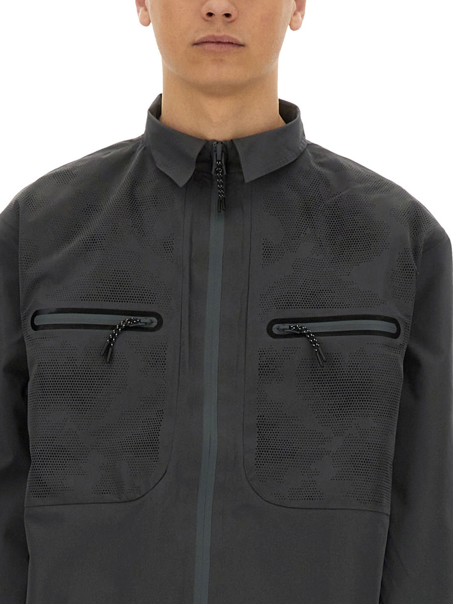 Alpha Industries Laser-Cut Polyester Shirt — Gray, view 2
