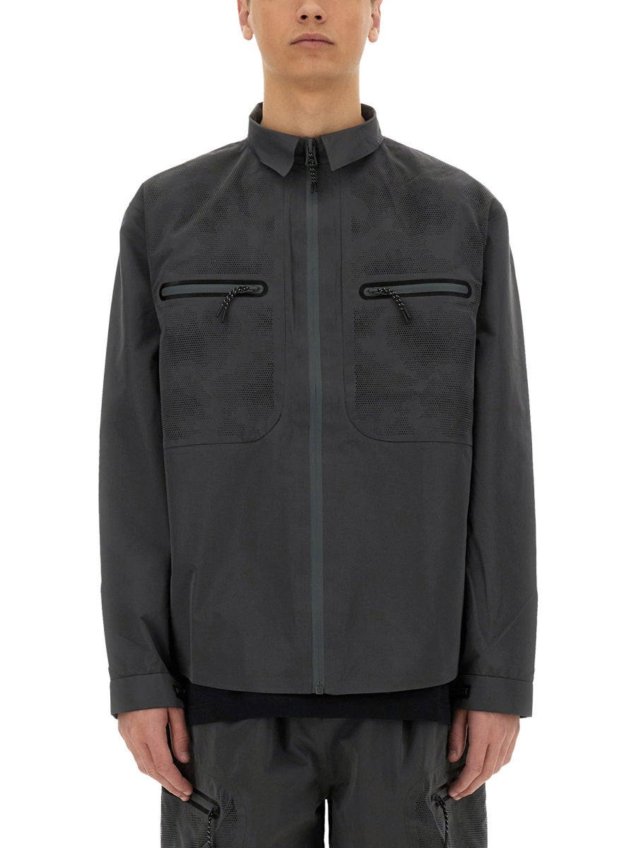 Alpha Industries Laser-Cut Polyester Shirt — Gray, view 3