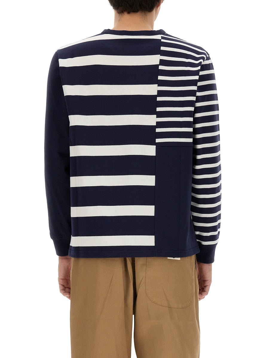 Umbro Patchwork Cotton Sweatshirt — Blue, view 2