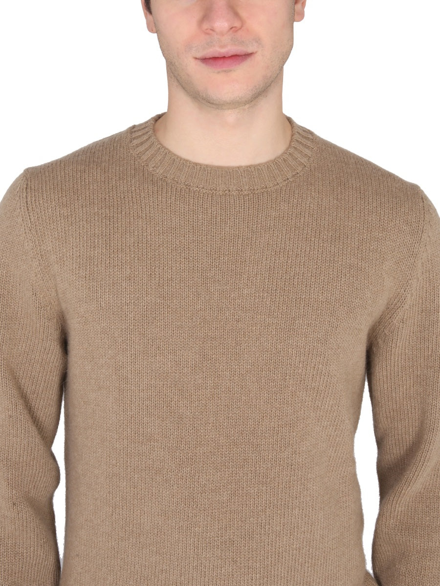 Pt Torino Wool-Angora Blend Sweater — Brown, view 4