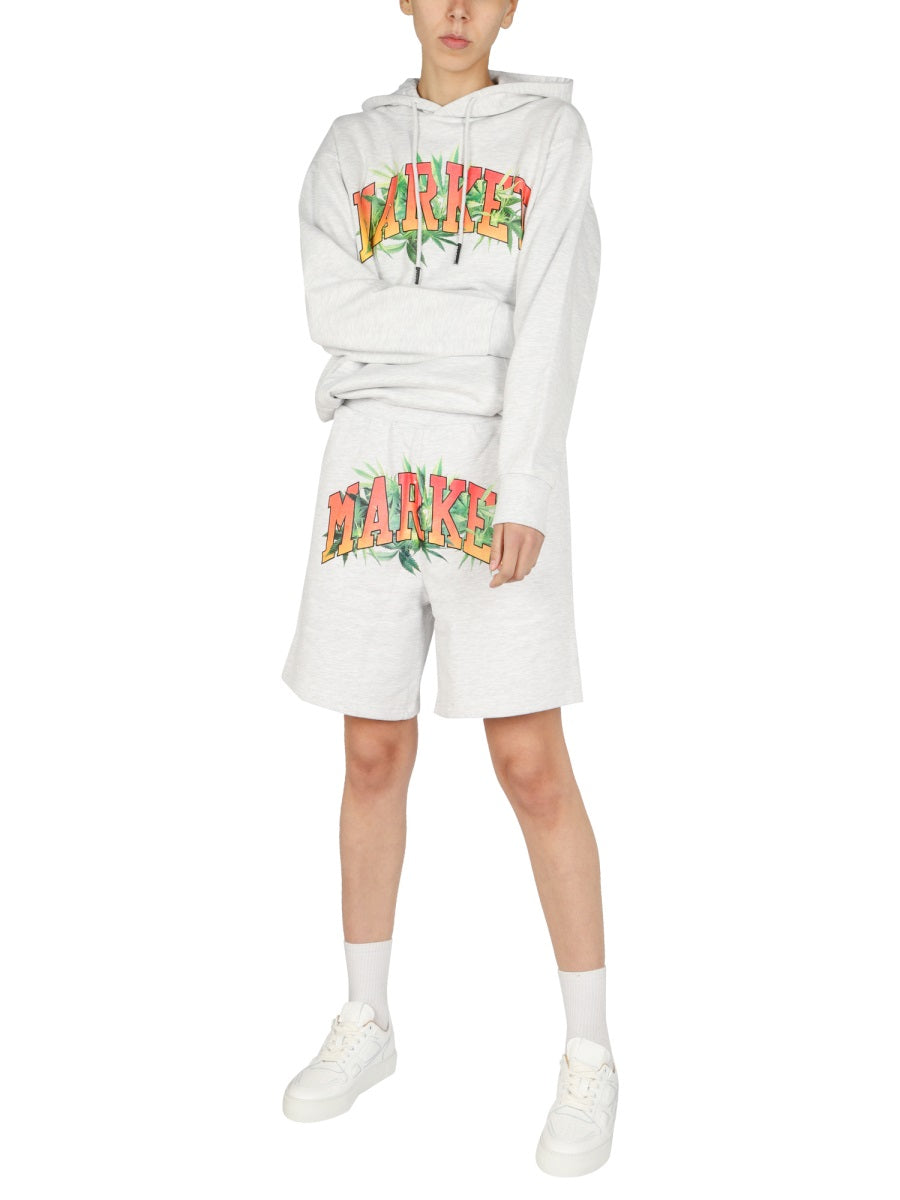 Market Logo Print Sweatshirt — Gray, view 6