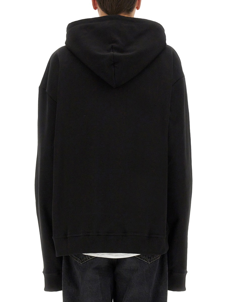 Ih Nom Uh Nit Dobermann Print Cotton Sweatshirt — Black, view 2