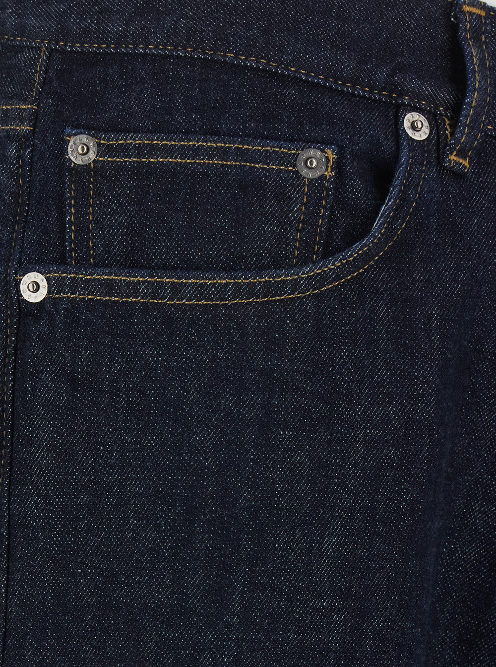 Sunflower Five-Pocket Cotton Jeans — Navy, view 3