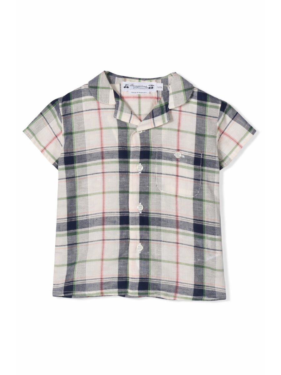 Bonpoint Cotton-Linen Blend Shirt — White by Bonpoint