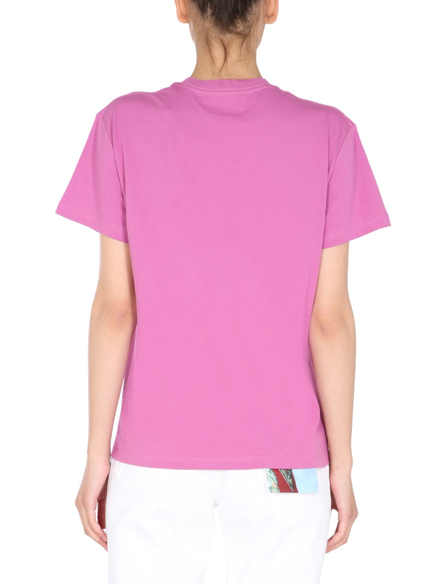Raf Simons Logo Patch T-Shirt — Pink by Raf Simons