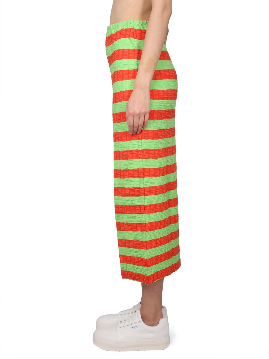 Sunnei Striped Elastic Waistband Skirt — Multicolor, view 3