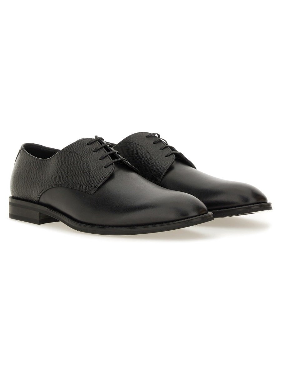 Hugo Boss Leather Derby Loafer — Black by Hugo Boss