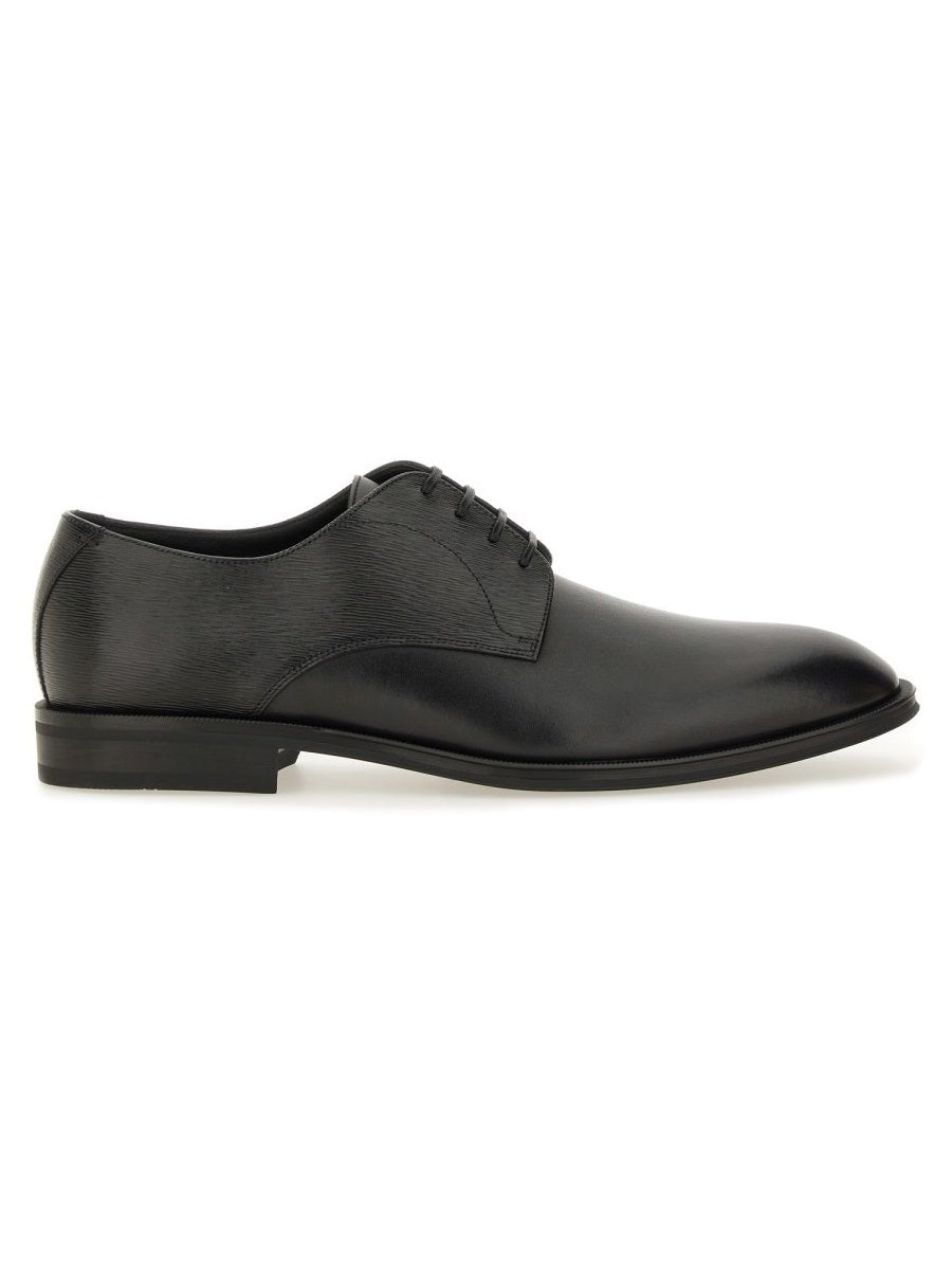 Hugo Boss Leather Derby Loafer — Black, view 4