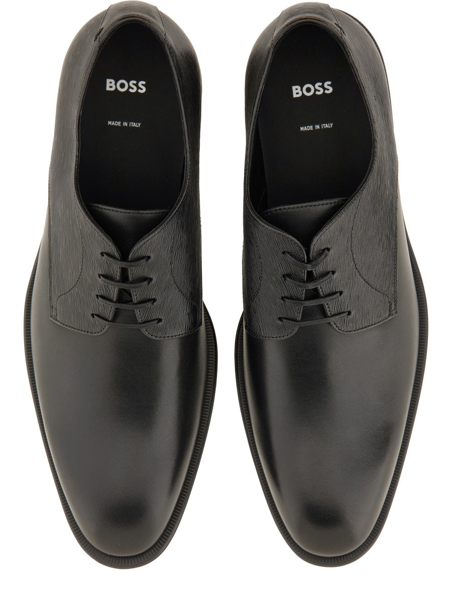 Hugo Boss Leather Derby Loafer — Black, view 6