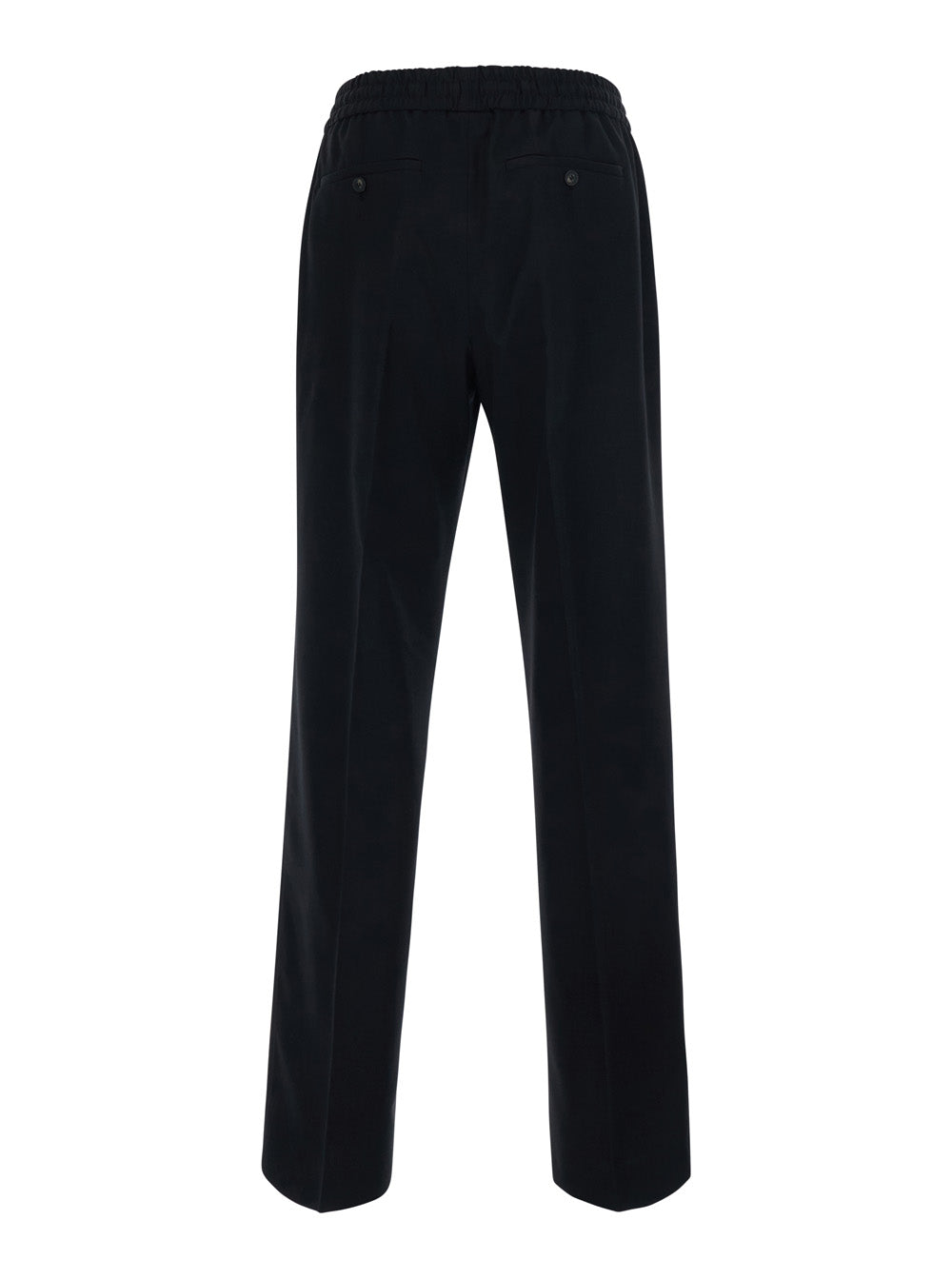 DrôLe De Monsieur Virgin Wool Flannel Trousers — Black, view 2