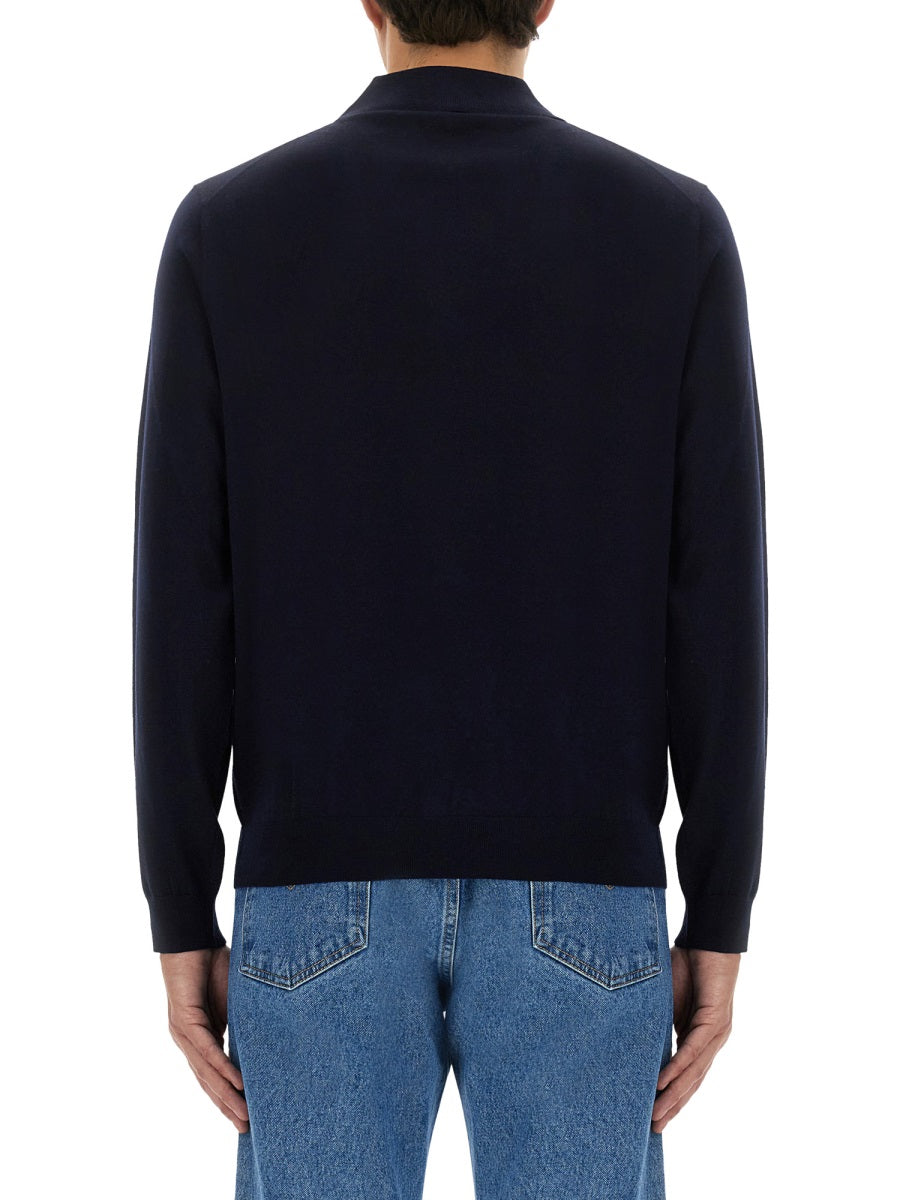 Sunflower Wool Polo Shirt — Blue by Sunflower