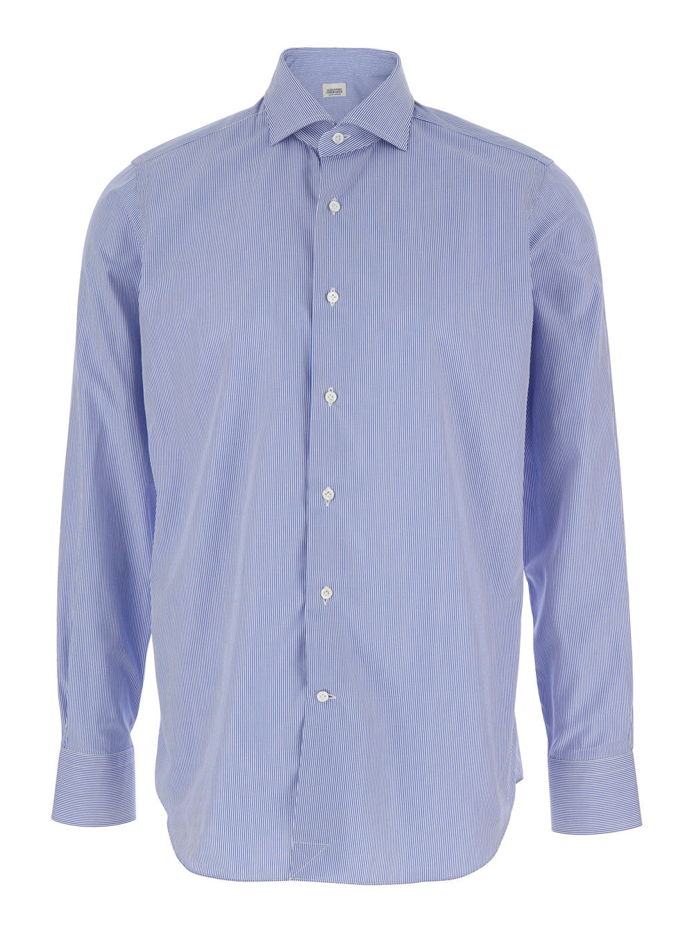 Alessandro Gherardi Striped Classic Collar Shirt — Blue by Alessandro Gherardi