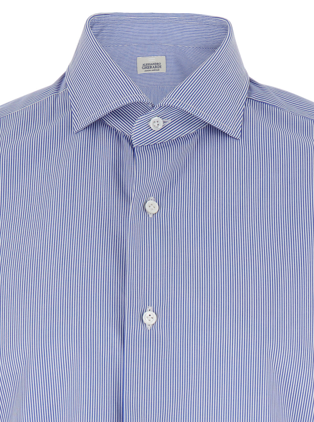 Alessandro Gherardi Striped Classic Collar Shirt — Blue, view 3
